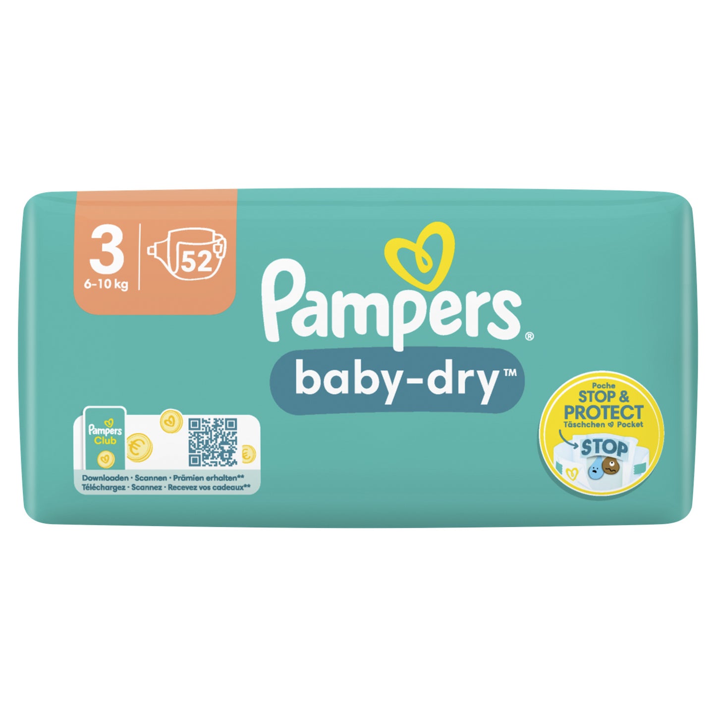 Couches Bébé Baby-Dry Taille 3 6kg-10kg PAMPERS