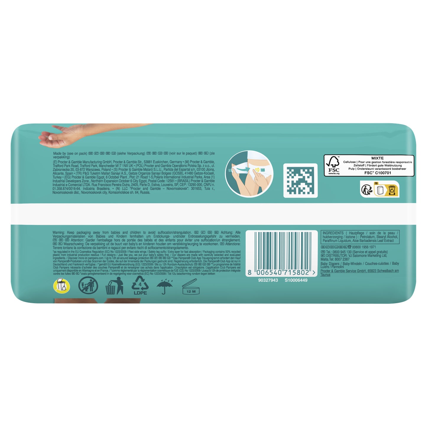 Pampers Baby-Dry Baby Diapers Size 5 11kg-16kg