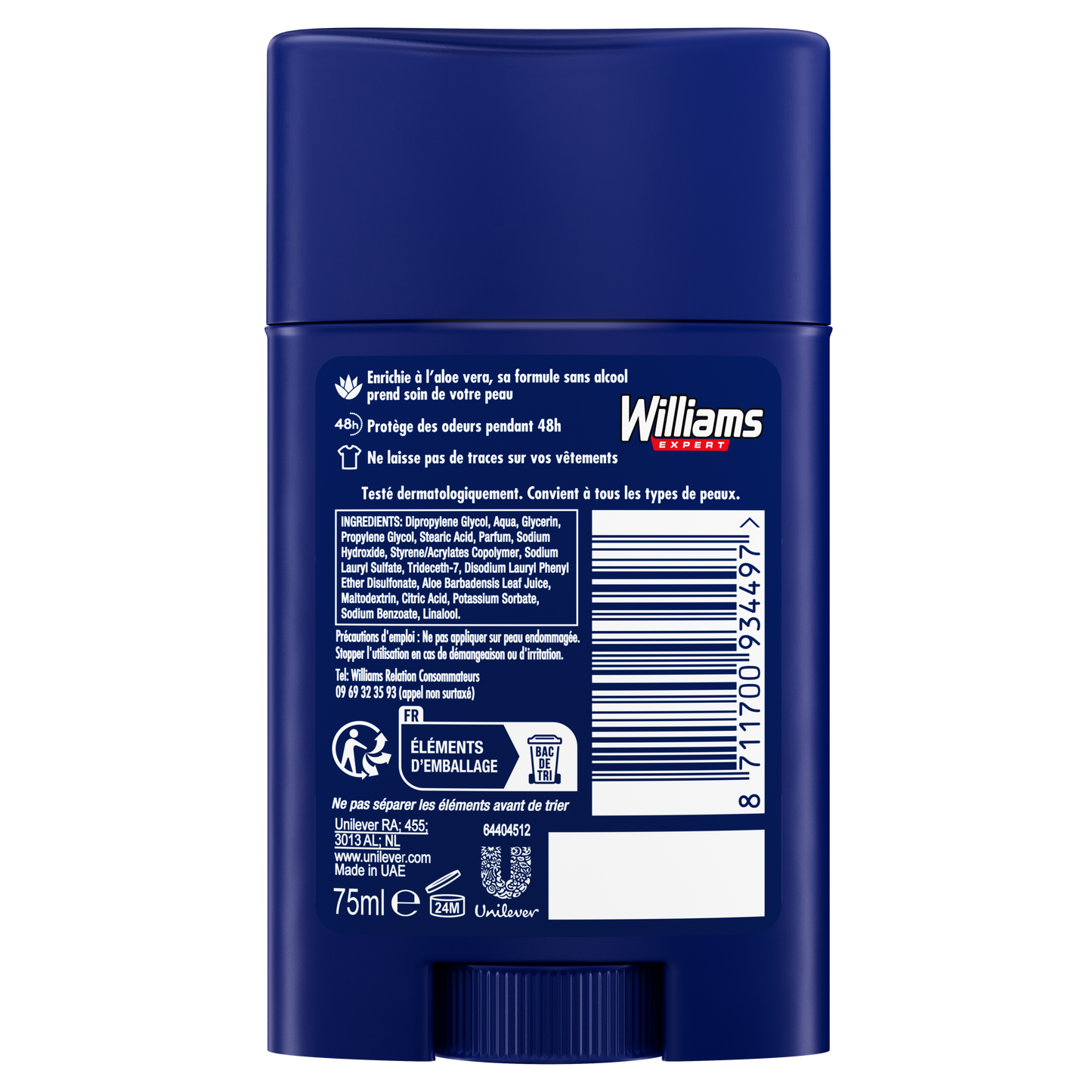 Ice Williams Men's Sensitive Skin Deodorant Stick