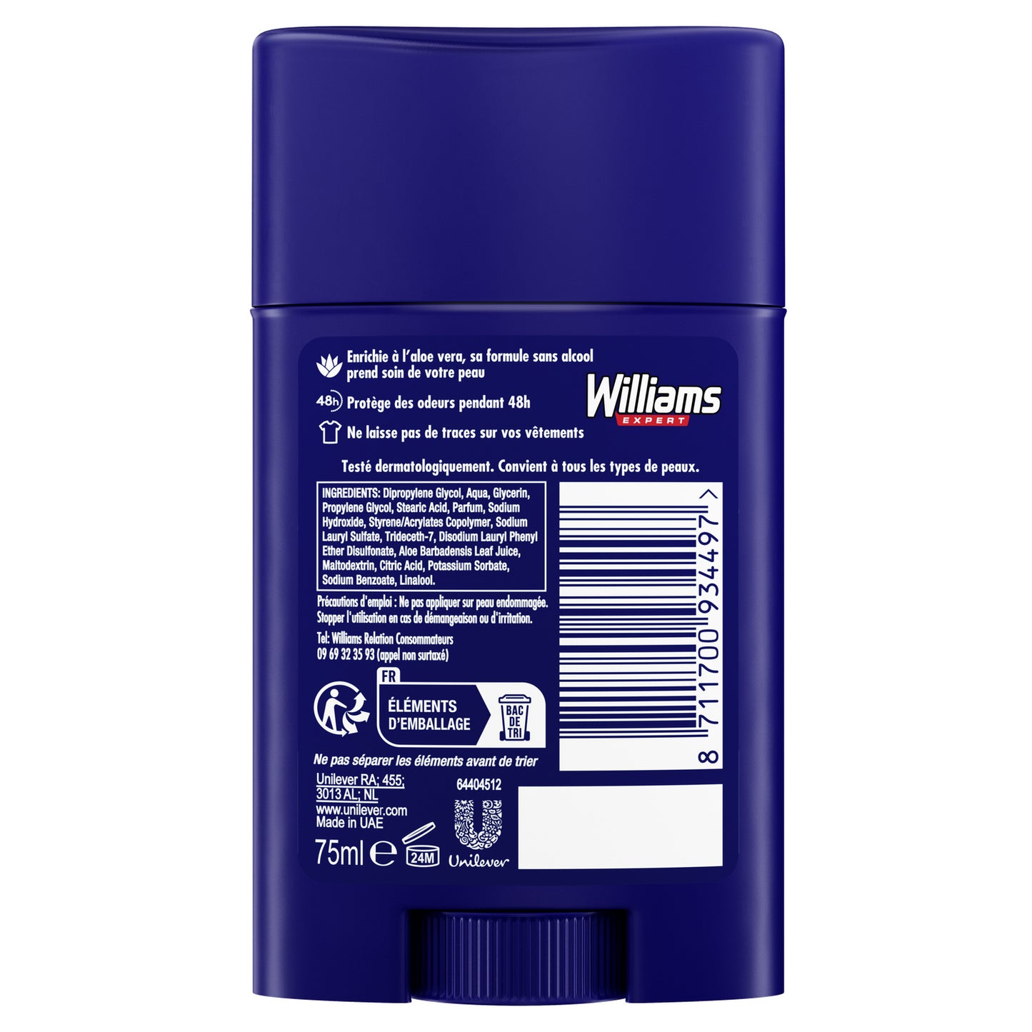 Ice Williams Men's Sensitive Skin Deodorant Stick