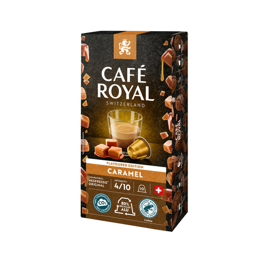 Café Capsules Caramel Intensité 4 Compatible Nespresso CAFE ROYAL