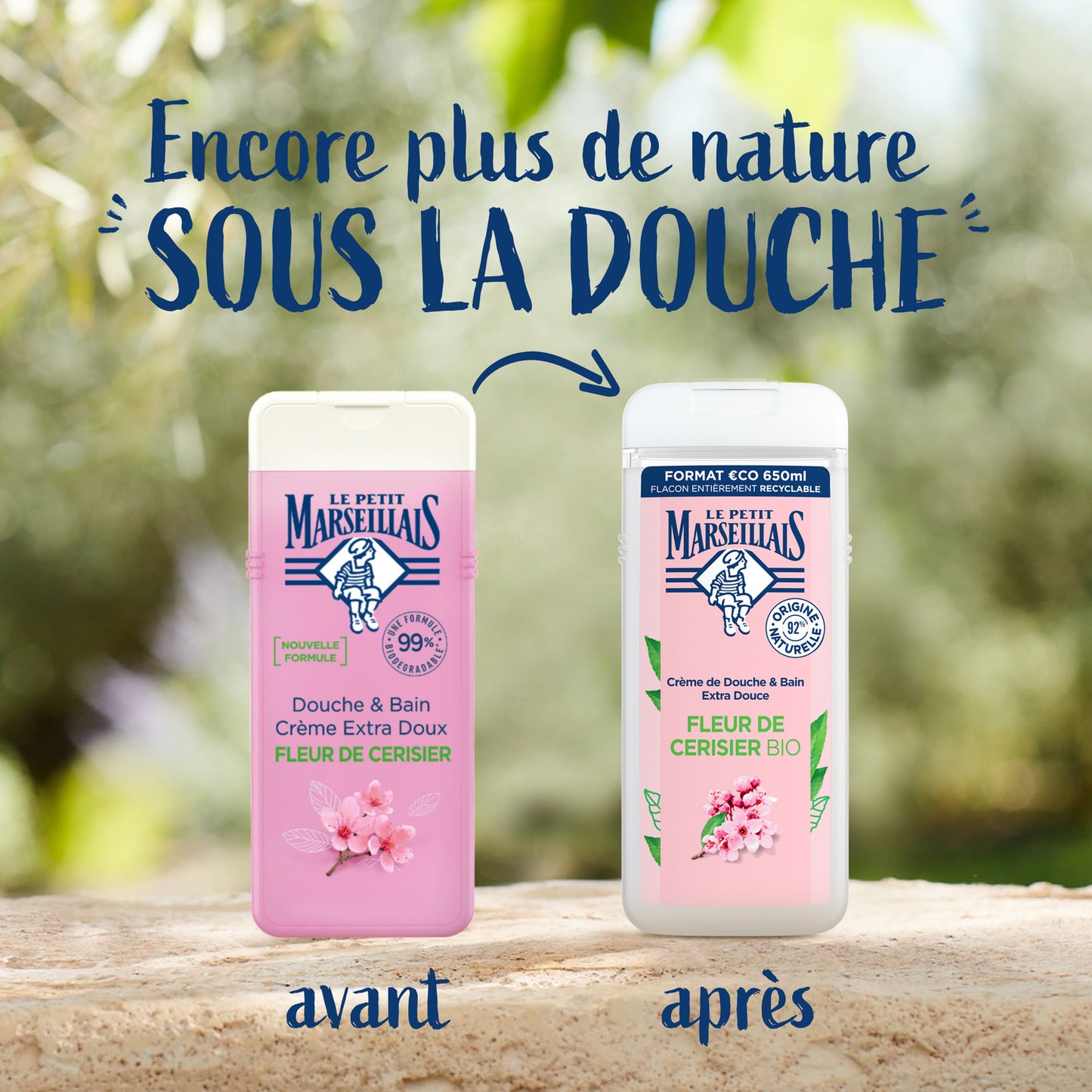 Gel Douche Hydratant et Nourrissant Fleur de Cerisier Bio LE PETIT MARSEILLAIS