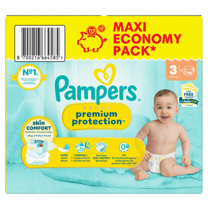 Couches Bébé Prenium Protection 6-10kg Taille 3 PAMPERS