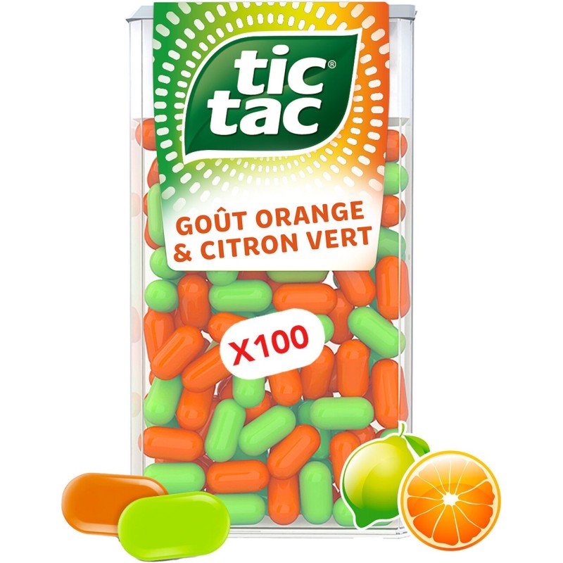 Bonbons Pastilles Citron Vert et Orange TIC TAC